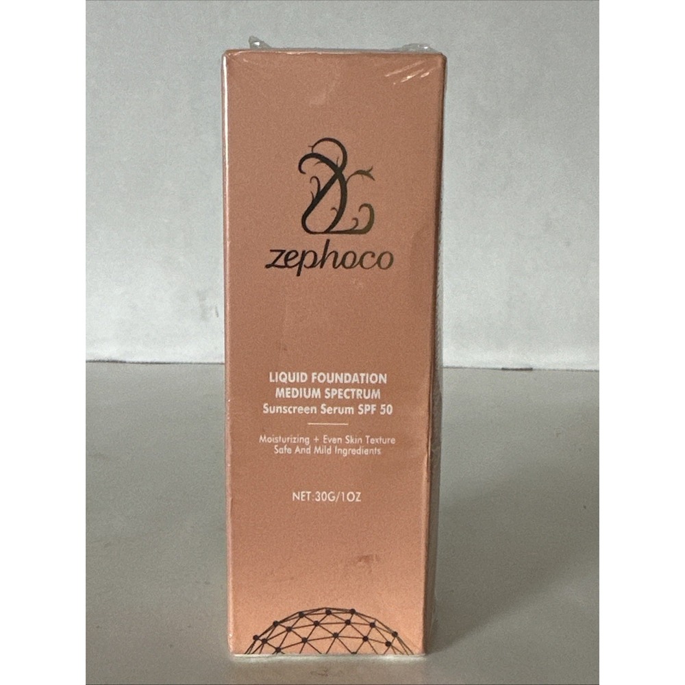 Zephoco Liquid Medium Spectrum Foundation w/sunscreen serum SPF 50 Exp: 2028